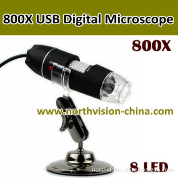 800X Microscope USB Camera with 8PCS LED Lights